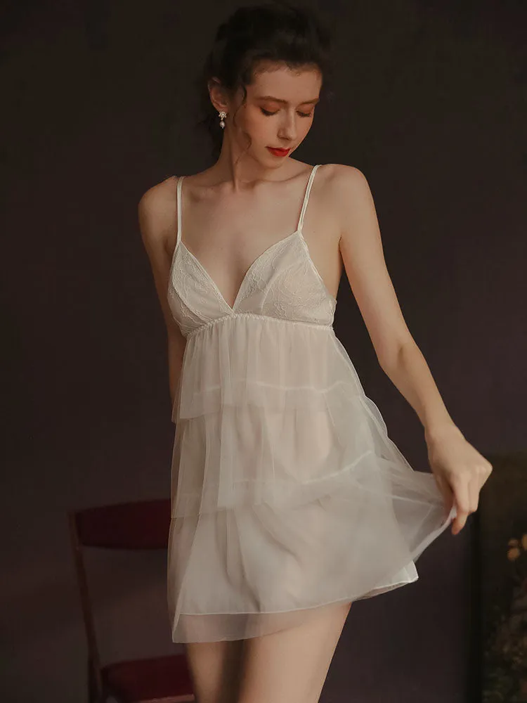 Romantic Moonlit Dreams Lace Nightgown