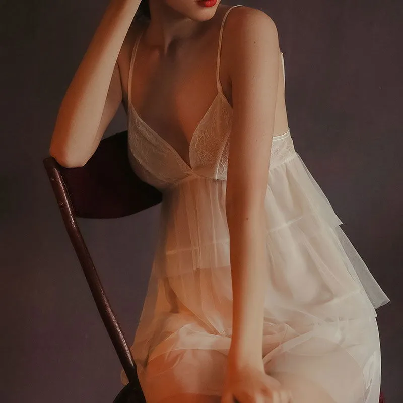 Romantic Moonlit Dreams Lace Nightgown