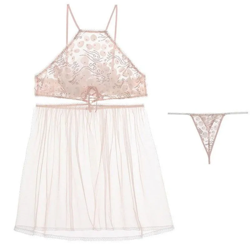 Romantic Petal Like Night Lingerie