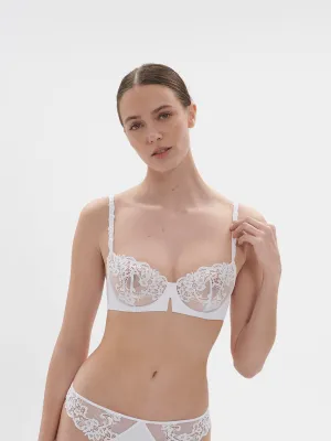 Saga Sheer Demi - White