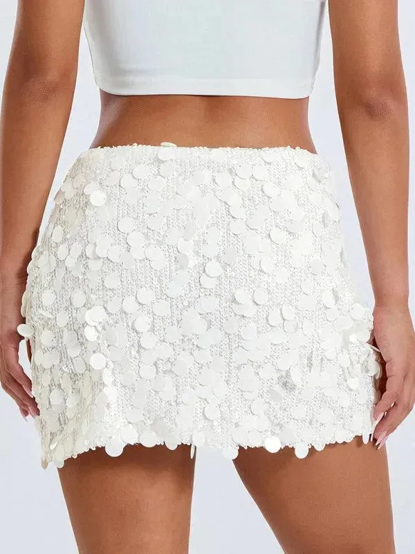Sequined Party Mini Skirt