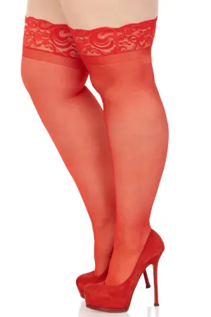 Sheer Lace Top Stay-Ups