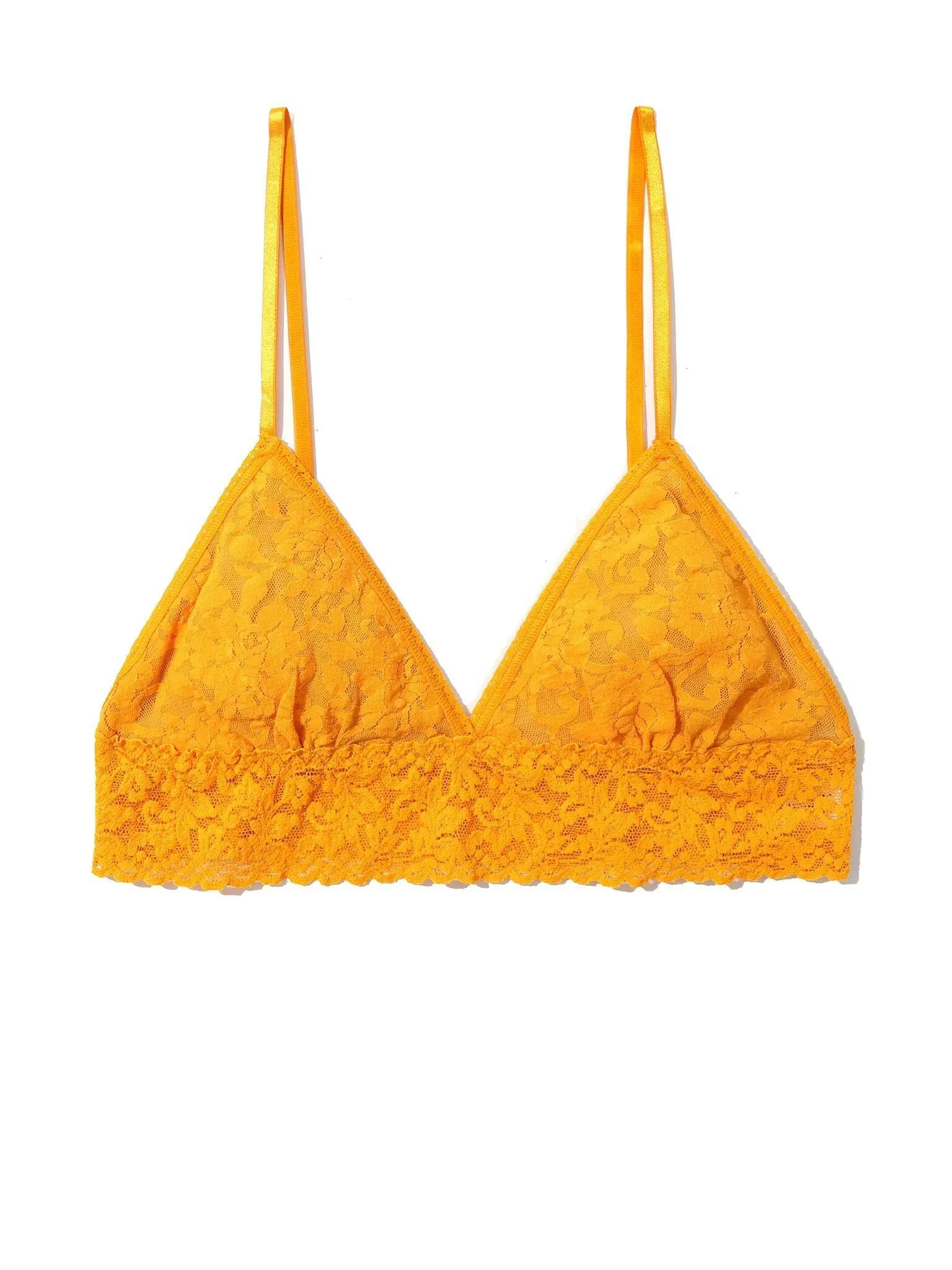 Signature Lace Padded Triangle Bralette Tuscan Sun Orange