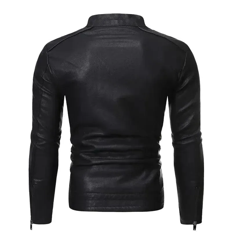 Slim Fit Motorcycle Jacket for Men