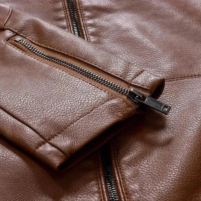 Slim Fit Motorcycle Jacket for Men