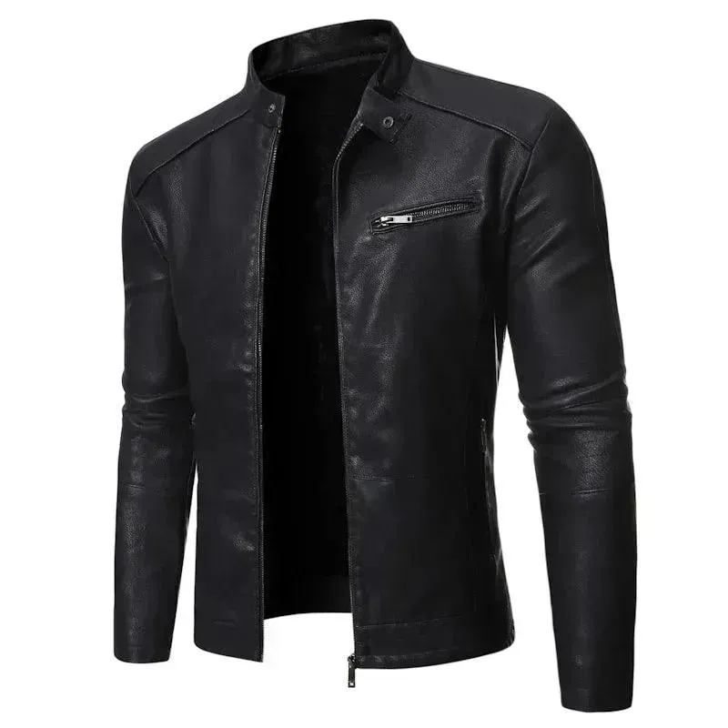 Slim Fit Motorcycle Jacket for Men
