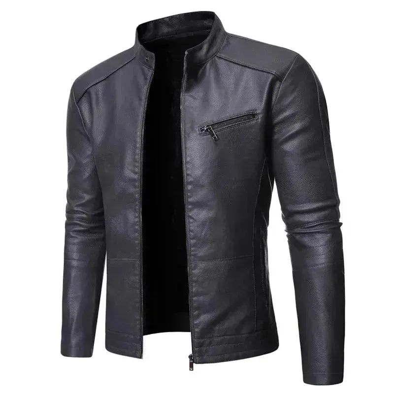 Slim Fit Motorcycle Jacket for Men