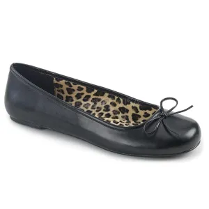 SS-ANNA-01 Flat | Black Faux Leather