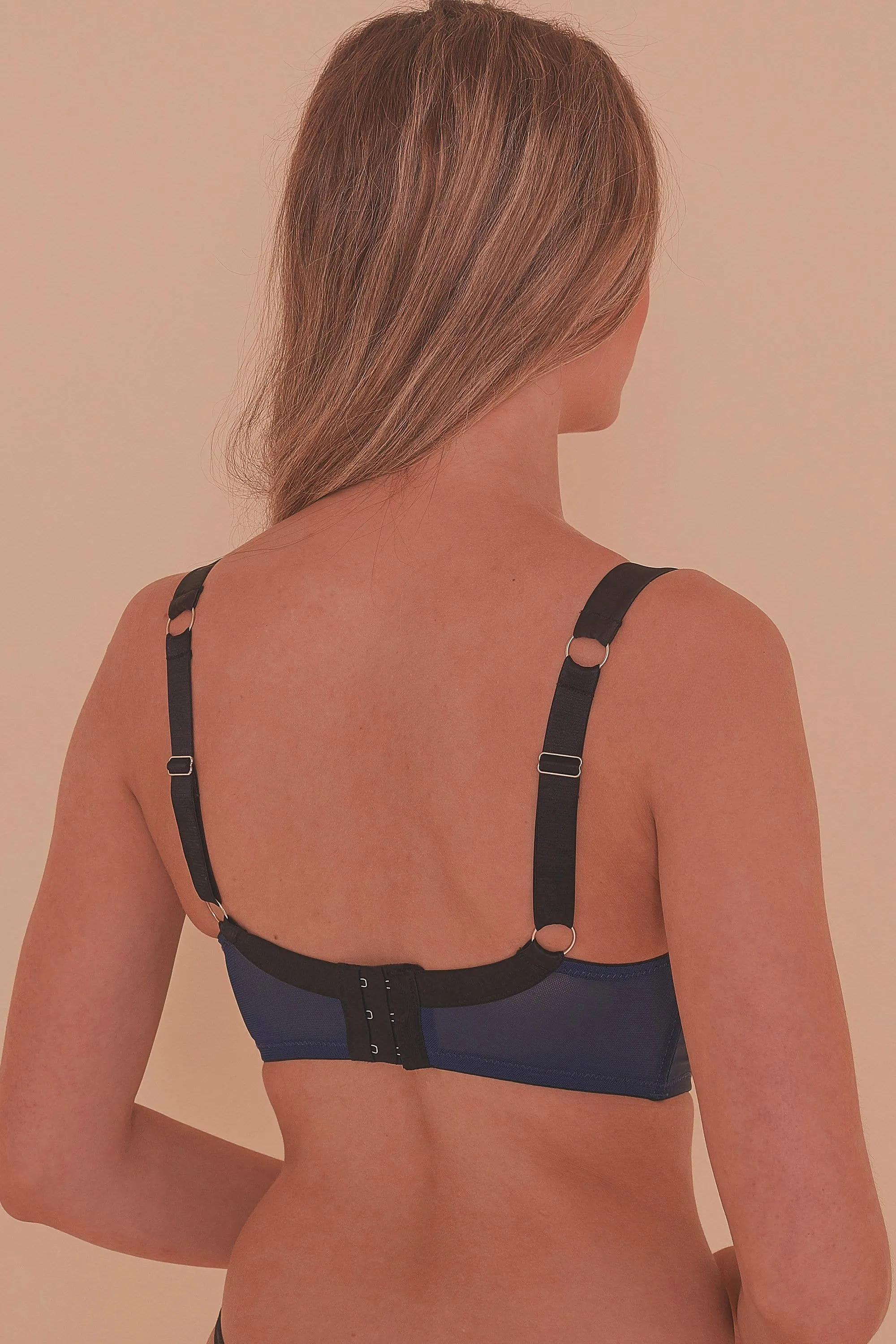Tabitha Blue Embroidery Full Bust Bra DD/E - K