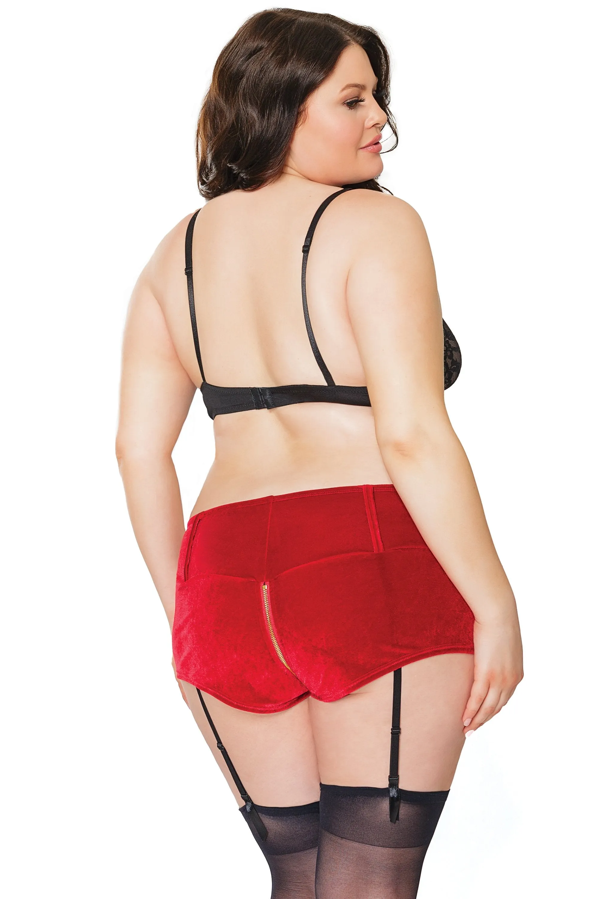 Velvet Garter Shorts