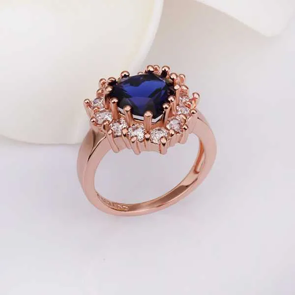 Vintage Love acessorios para mulher ring blue and heart anel feminino collier plastron148 ELY