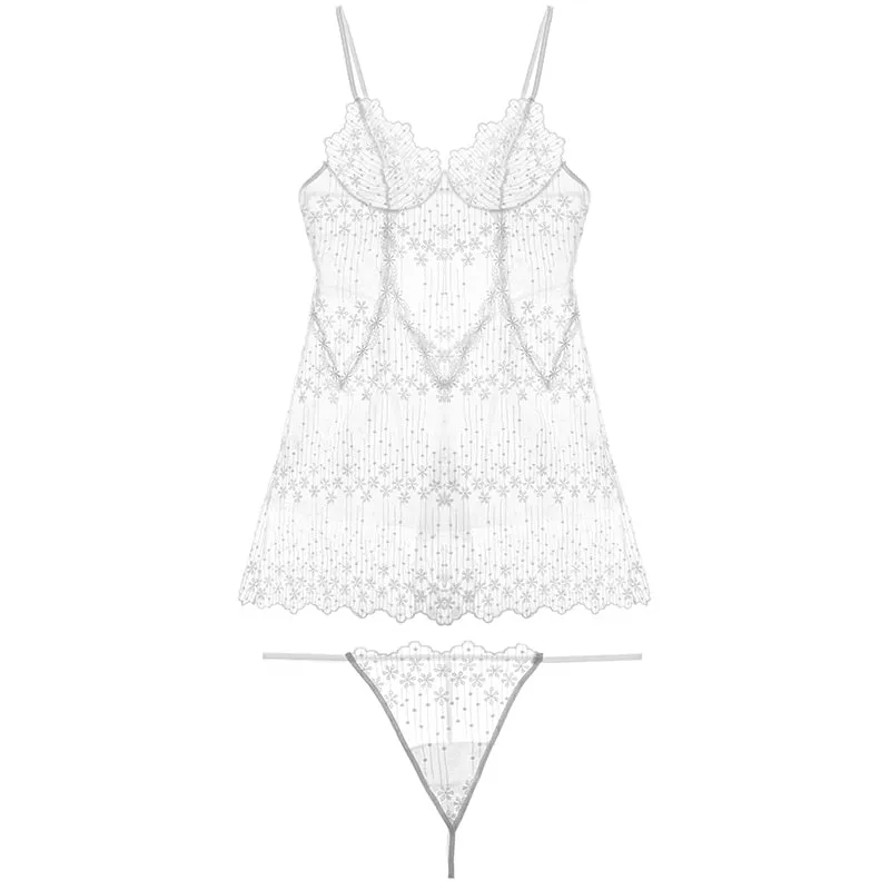 White Floral Summer Lingerie