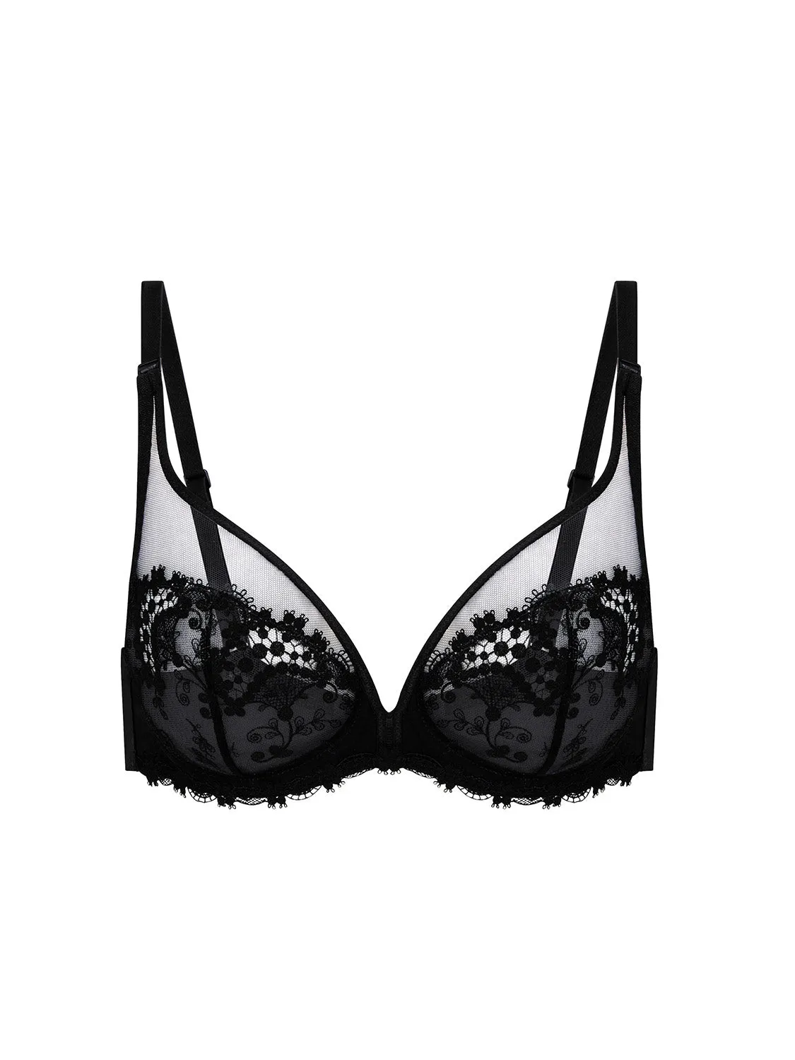 Wish Full Coverage Plunge - Black