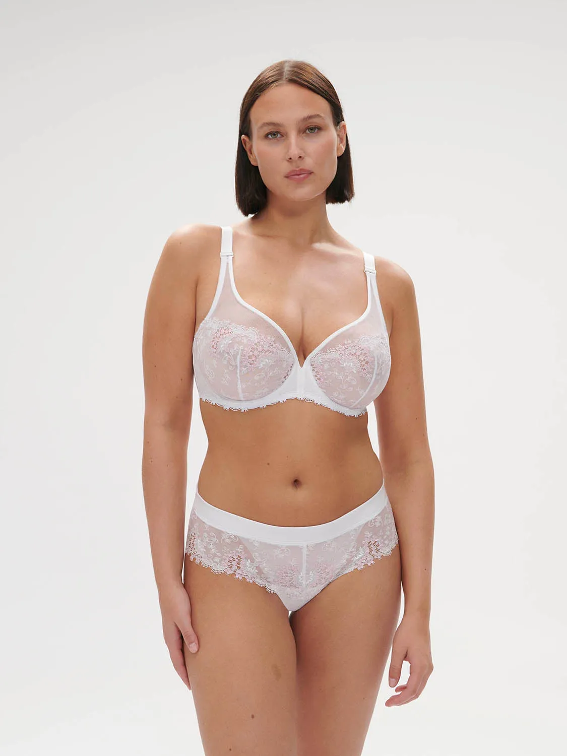 Wish Full Coverage Plunge - Crystal White