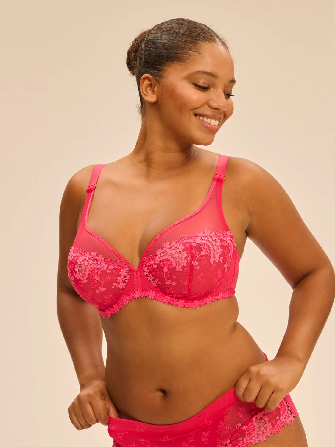 Wish Full Coverage Plunge - Fabulous Pink