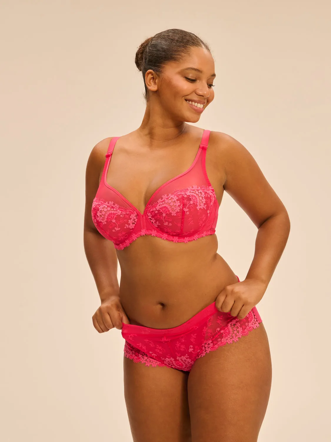 Wish Full Coverage Plunge - Fabulous Pink