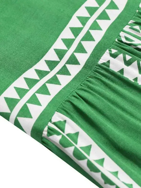 Women Ethnic Style Printed Prairie Skirt